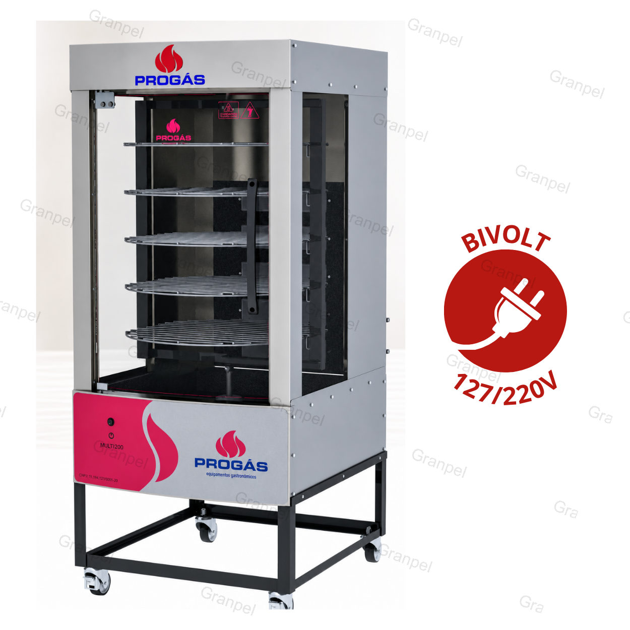 FORNO MULTIUSO GIRATÓRIO A GÁS 75KG - PROGÁS 2