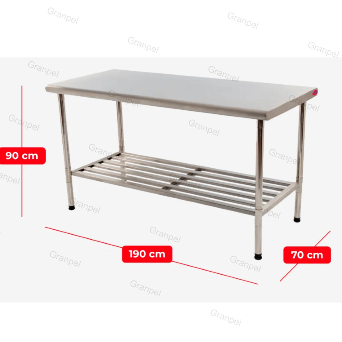 MESA 1,90X70 INOX 430  MULTIUSO EXPORT IMECA 2