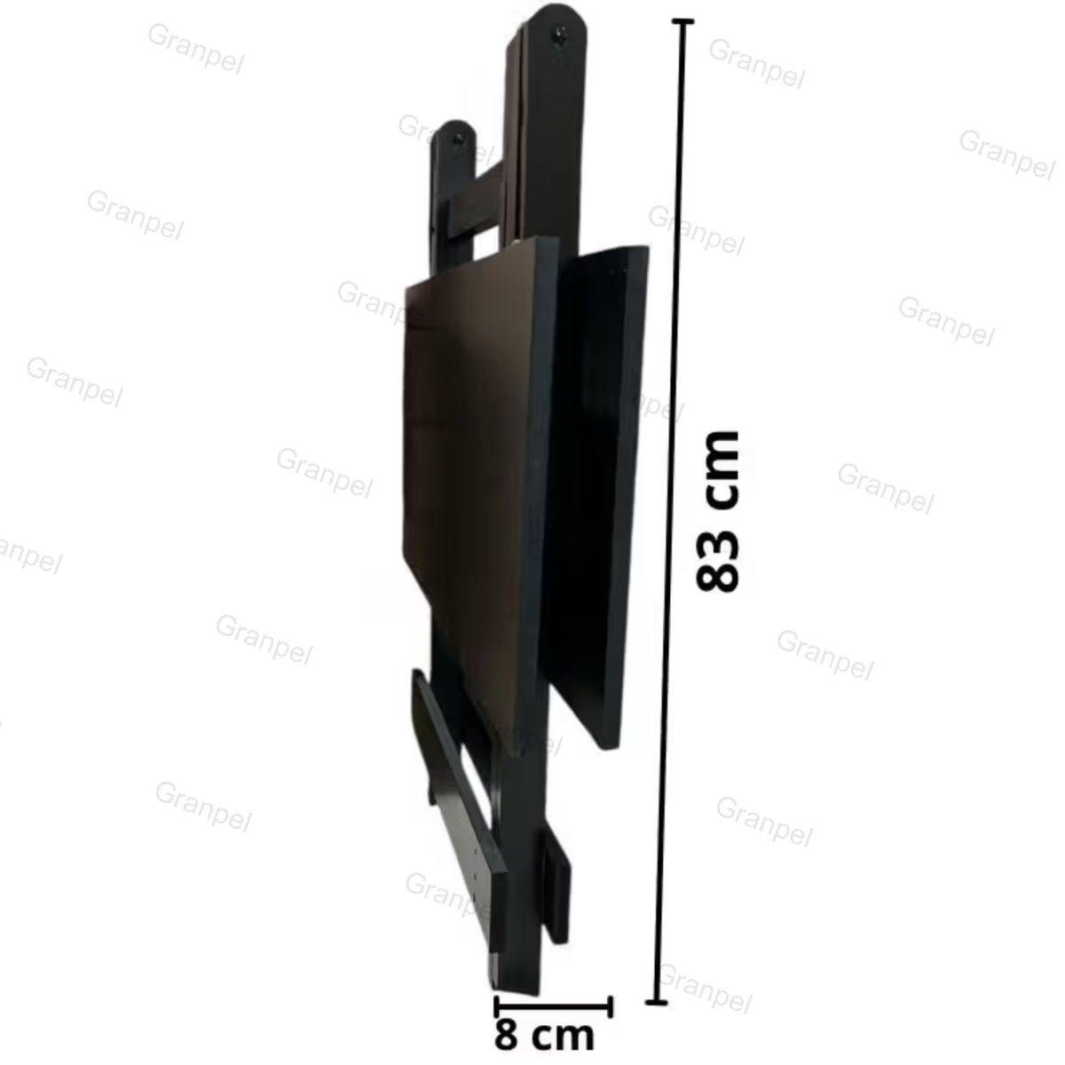 MESA DOBRAVEL DE MADEIRA 70X70 PRETO 2