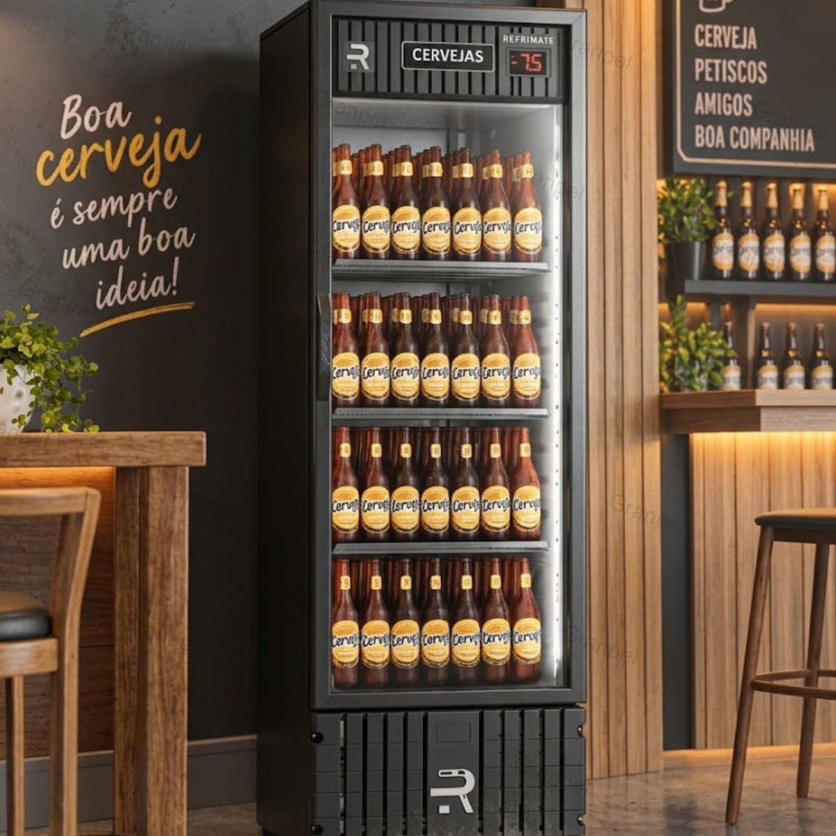 CERVEJEIRA 570LT PORTA VIDRO PDVS REFRIMATE PR/PR 220V 2